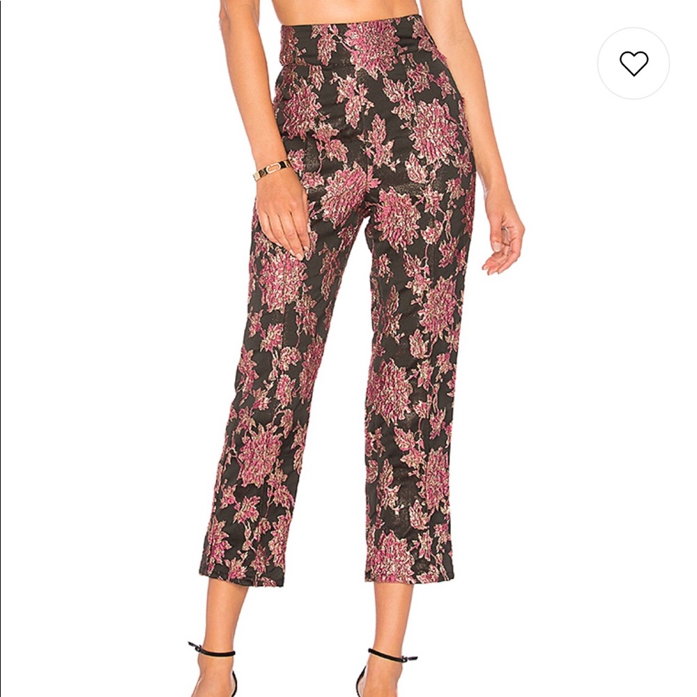 NWT For Love and Lemons xs metallic Luella pants